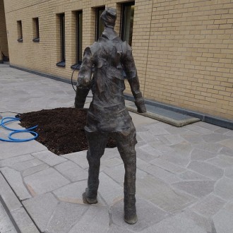 dalles polygonales flammées, épaisseur 8 cm