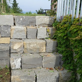 Mur sec, hauteur 20 cm et 11 - 20 cm