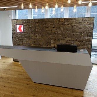 pierres de mur, betonnage arrière H = 6 - 20 cm