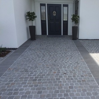 Dalles et pavés flammés